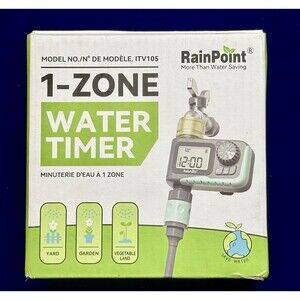 Rainpoint 1 Zone Programmable Hose Sprinkler Water Timer ITV105 Waterproof Metal